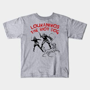 Loukanikos The Riot Dog - Anarchist, Socialist, Protest Kids T-Shirt